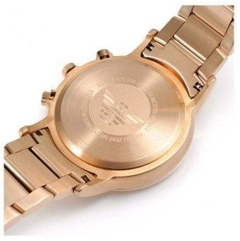 armani rose gold watch mens