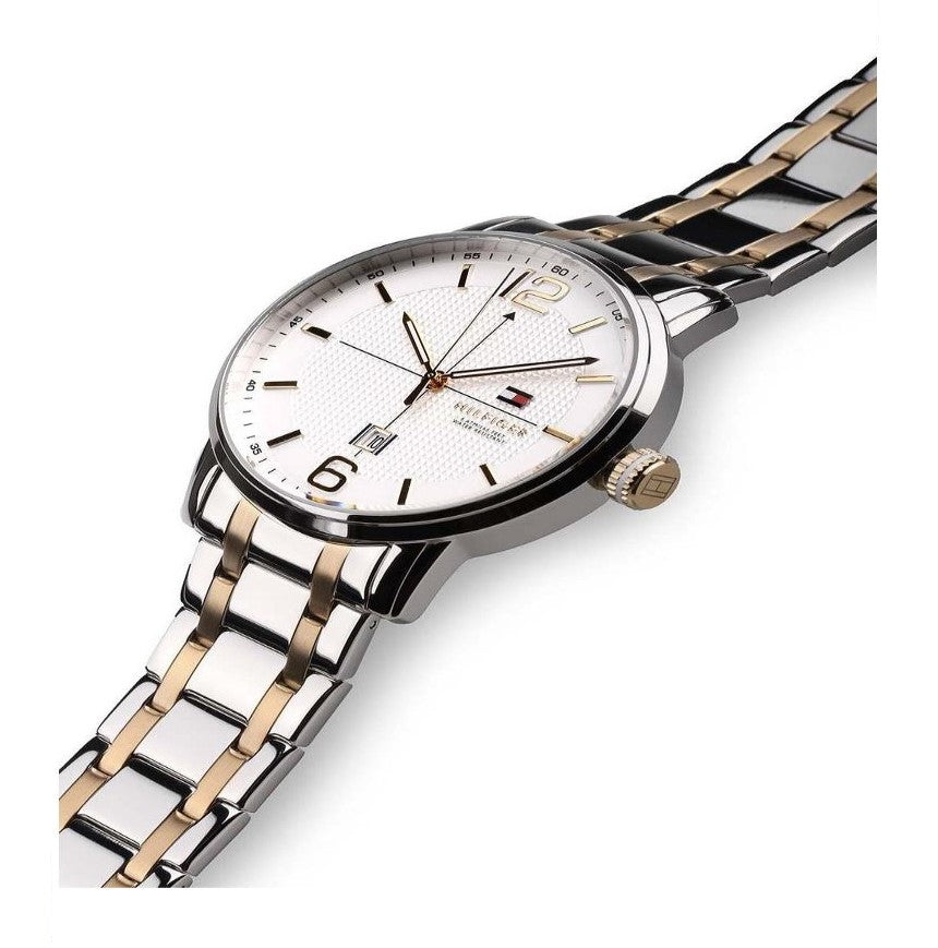 tommy hilfiger gold and silver watch