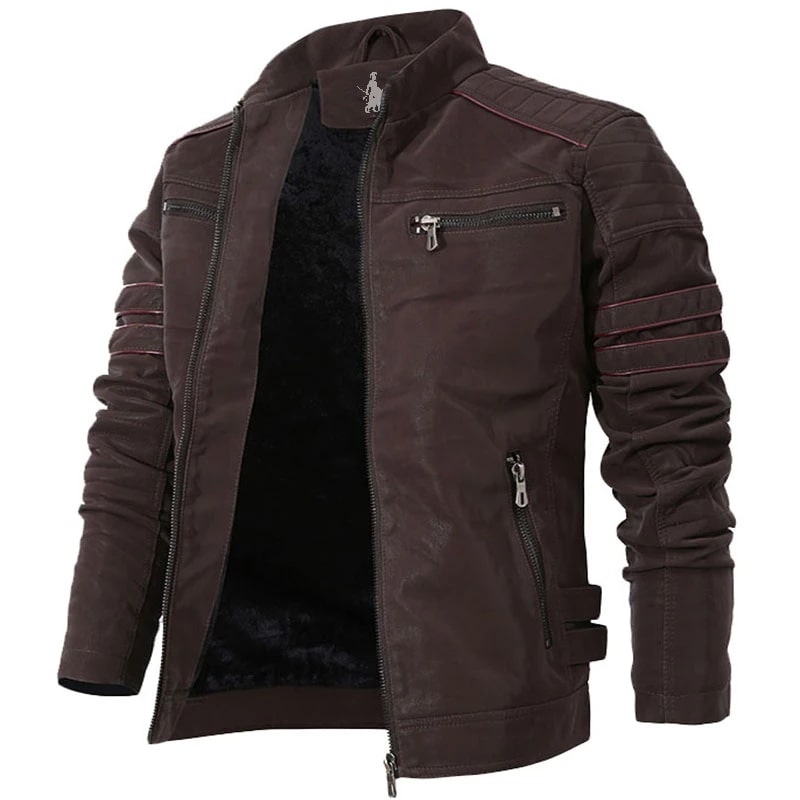 Men's Retro Faux Leather Jacket – BiKaZo