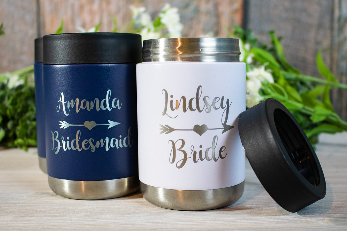Bridesmaid Can Coolers Personalized Coolers Wedding Party Can Coolers Bride Can Coolers Bridal Party Gifts