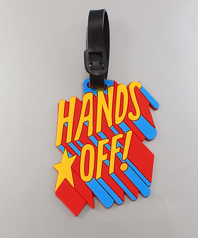 hands off luggage tag