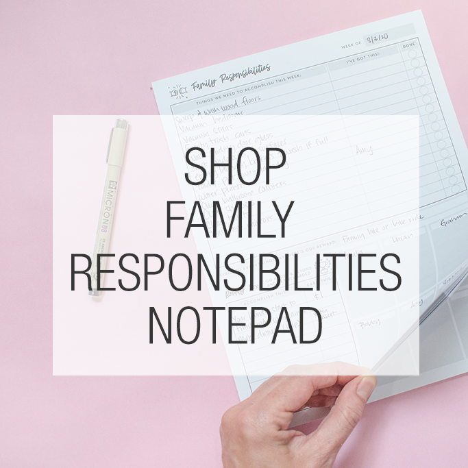 family responsibilities notepad chores notepad chore chart