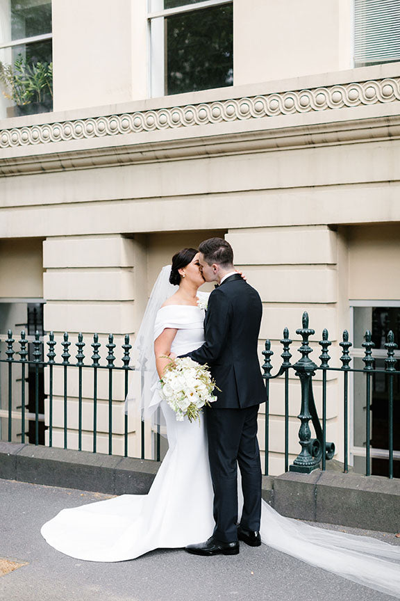 Bride and groom after ceremony