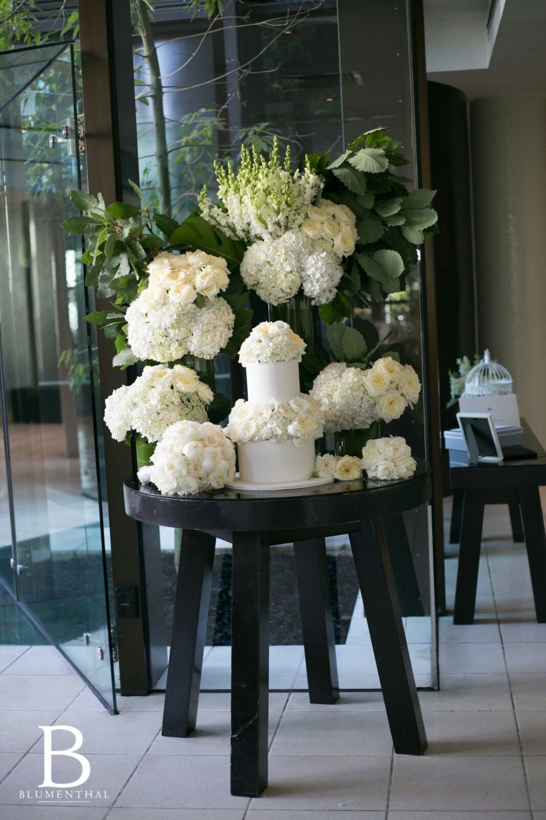 Wedding Flowers at Entrance of Reception Venue