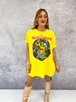 Iron Maiden World Tee In Yellow