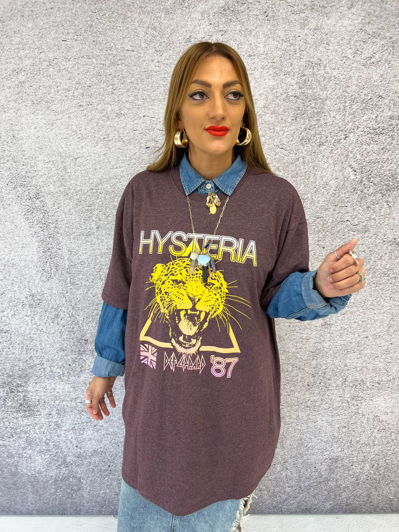 Def Leppard Hysteria World Tour Tee In Brown