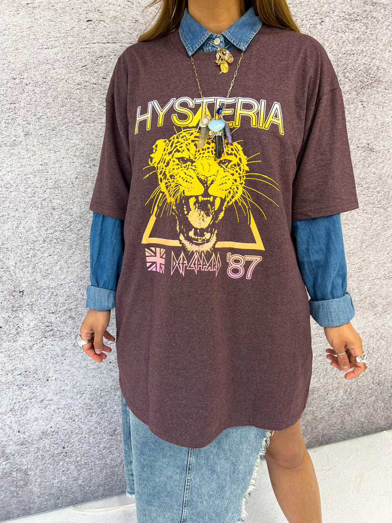 Def Leppard Hysteria World Tour Tee In Brown