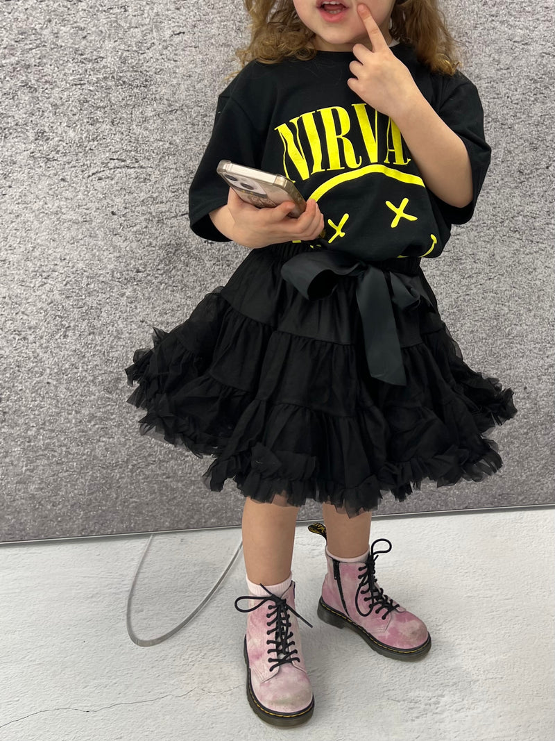 Kids Mini Tutu Skirt In Black