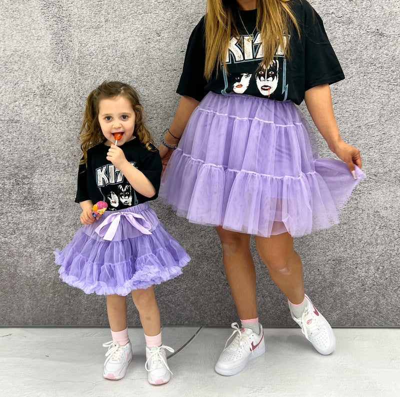 Kids Mini Tutu Skirt In Lilac