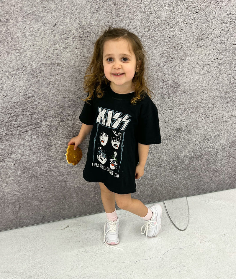 Kiss 'Made For Lovin' You Kids Tee In Black