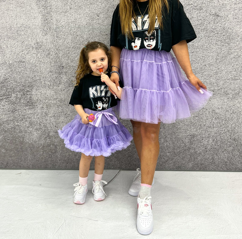 Kids Mini Tutu Skirt In Lilac