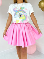 'Fortuna' Super Full Skirt In Pink Candy