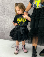 Kids Mini Tutu Skirt In Black