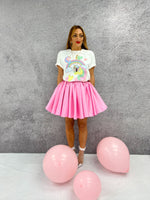 'Fortuna' Super Full Skirt In Pink Candy