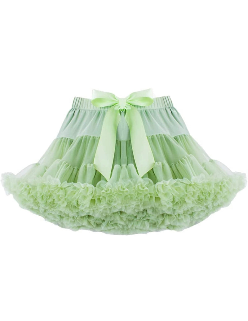 Kids Mini Tutu Skirt In Dusty Green