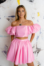 'Fortuna' Super Full Skirt In Pink Candy