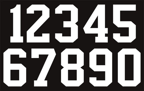 1-Color Hockey Jersey Numbers