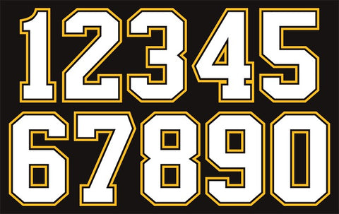 3-Color Hockey Jersey Numbers