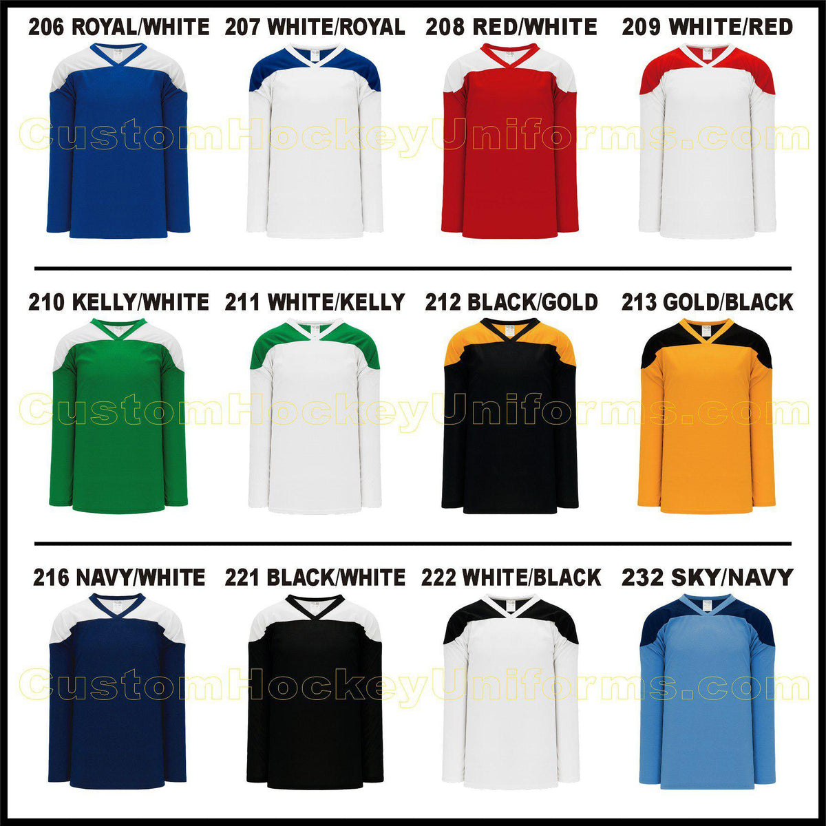 practice hockey jerseys with numbers