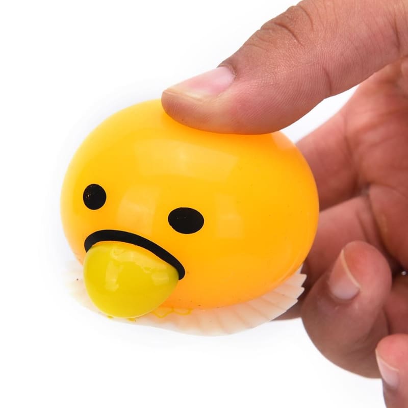 puking egg yolk stress ball