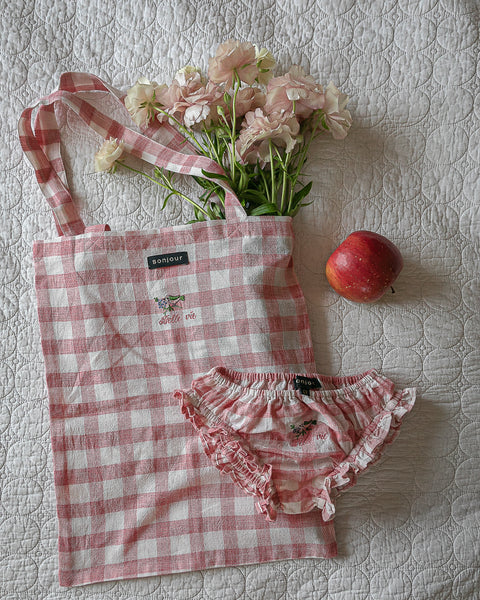 gingham flowers southcote tote