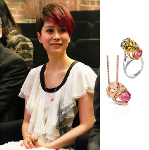 Hai Qing wears Violet Darkling's Tarsier Ring and Necklace