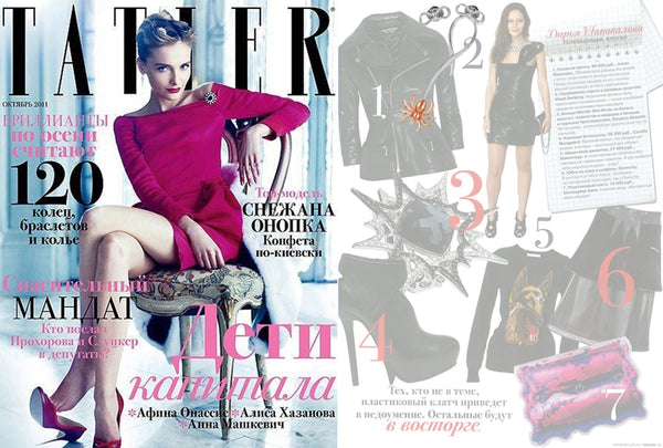 Tatler features Violet Darkling's Spider Bow Earrings