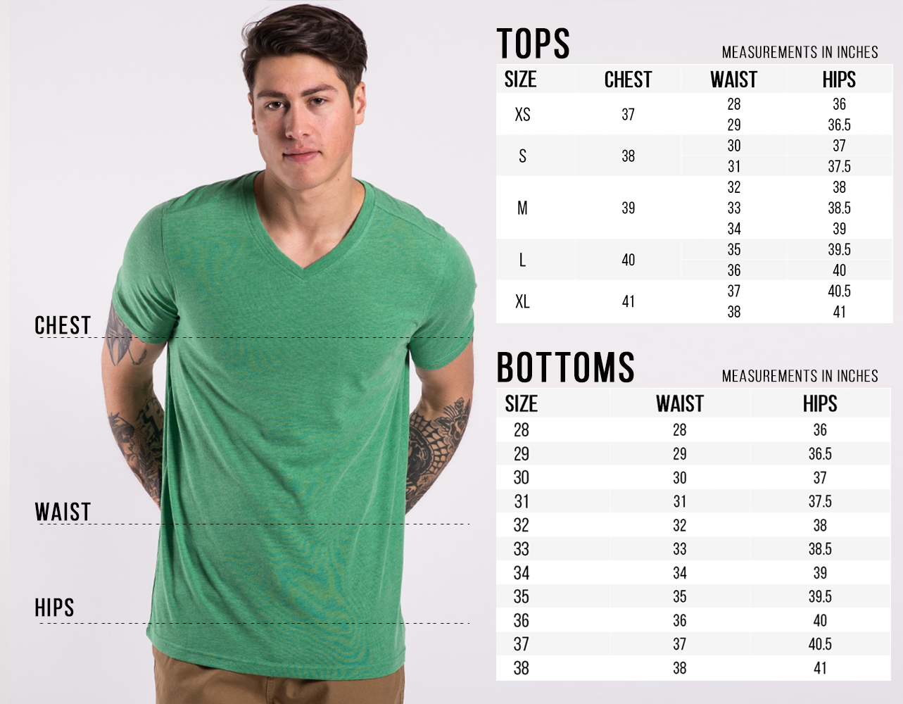 Mens Size Chart