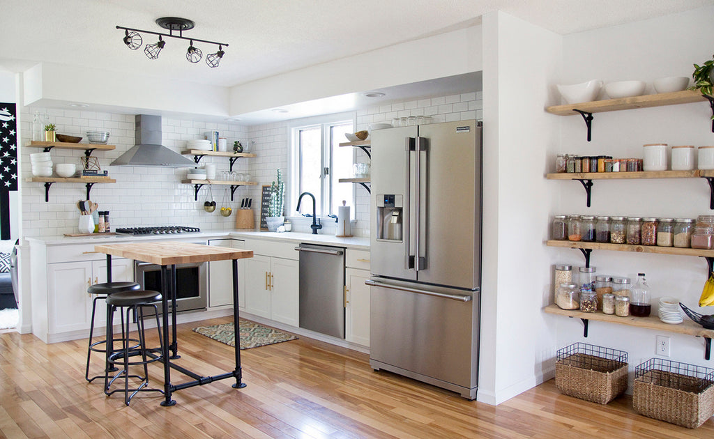 Kitchen open shelving