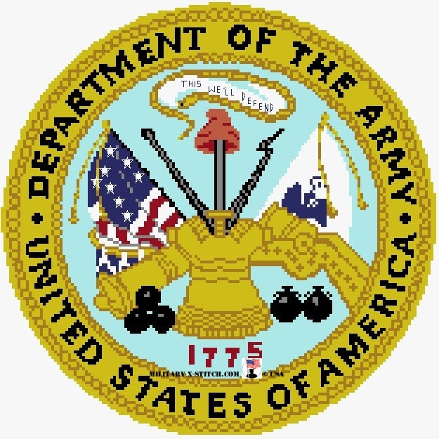 Department Of The Army Seal 11 In. Pdf – Military Xstitch Com
