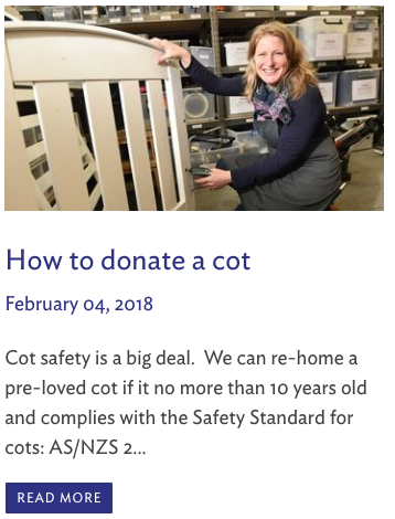 How to donate a cot