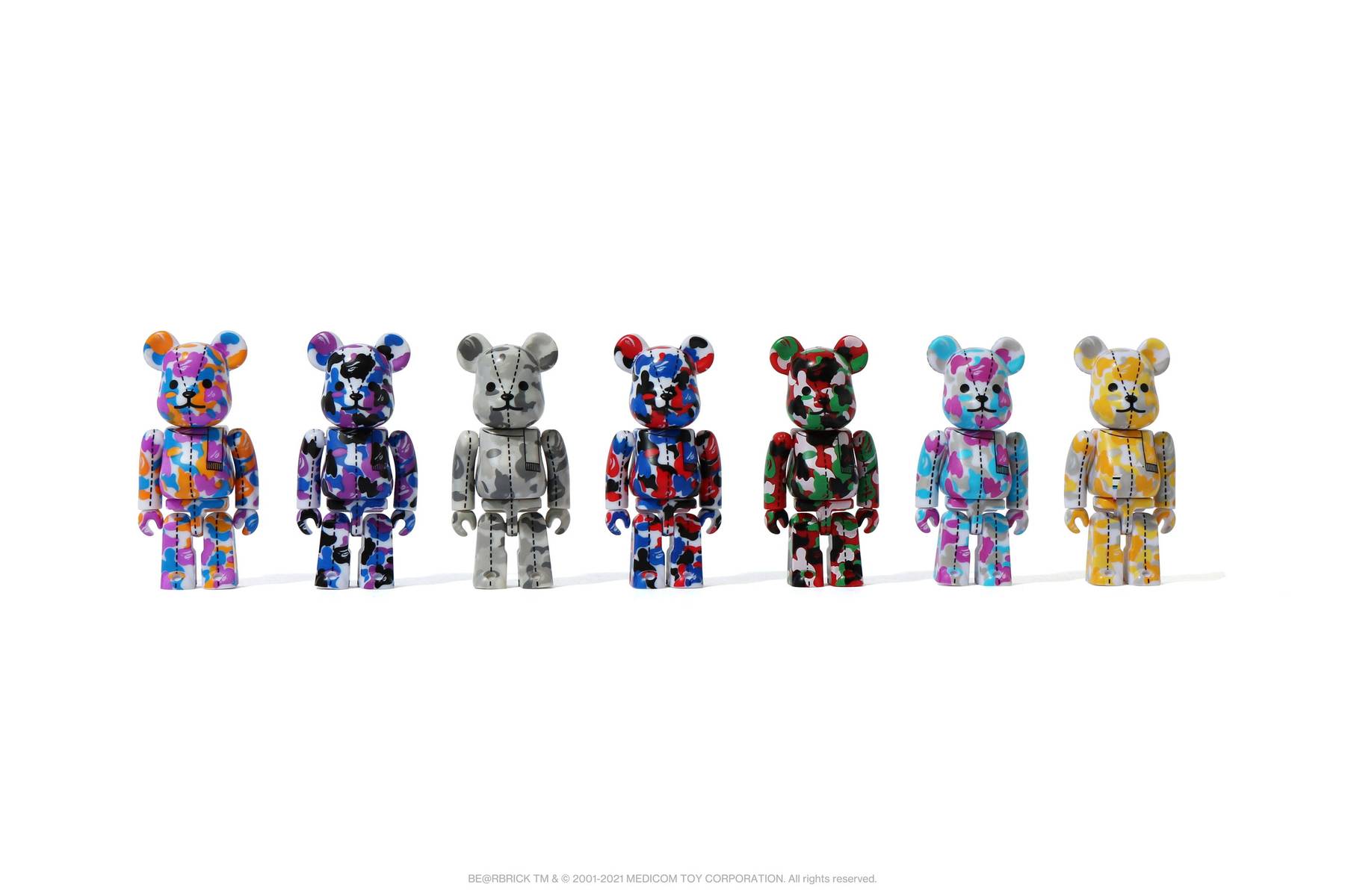 BAPE x MEDICOM TOY BE@RBRICK BAPE CAMO 28TH ANNIVERSARY 100% BOX