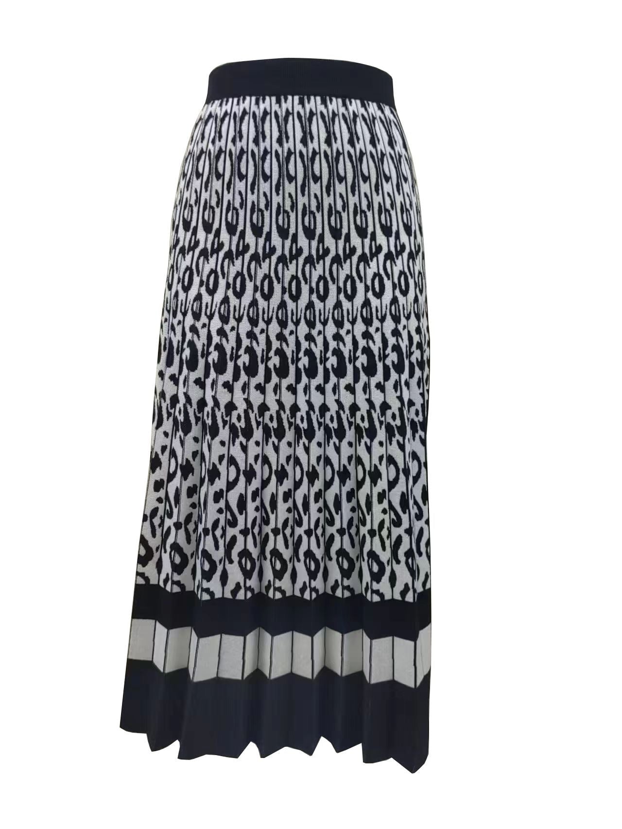 Monochrome Knitted Skirt - alamaud