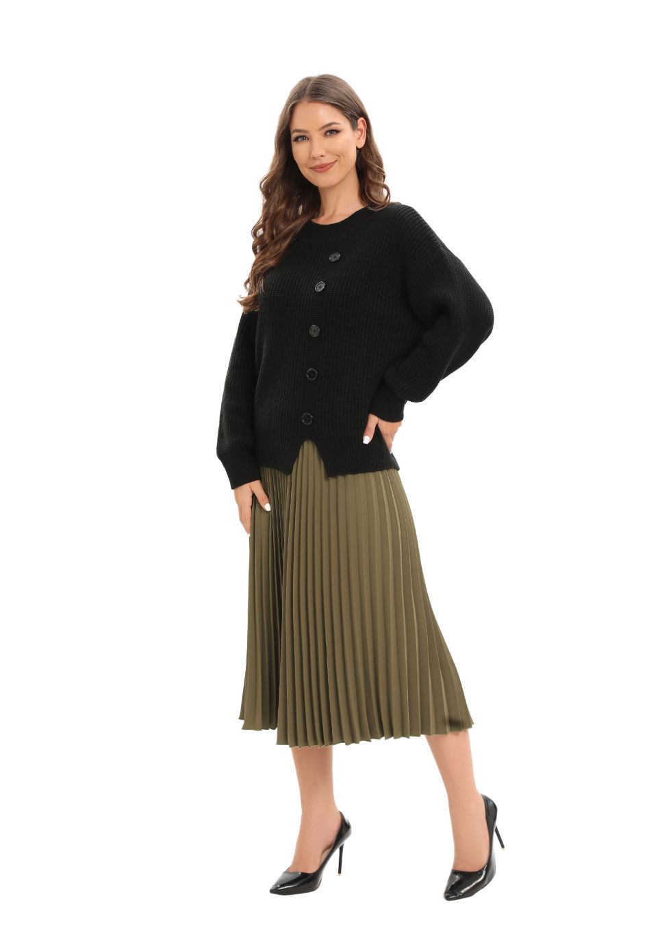 Long Sleeve Mix & Match Stylish Sweater - alamaud