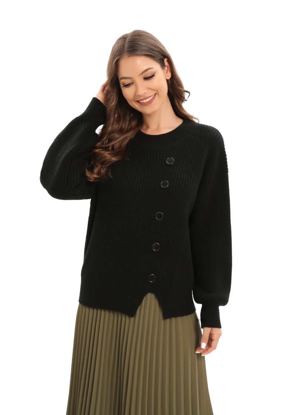 Long Sleeve Mix & Match Stylish Sweater - alamaud