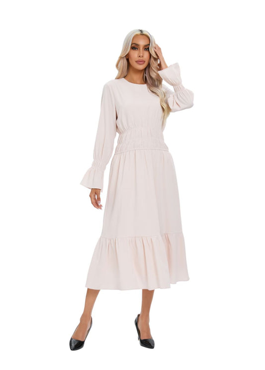 Charming Blush Layered Midi Dress - seilerlanguageservices