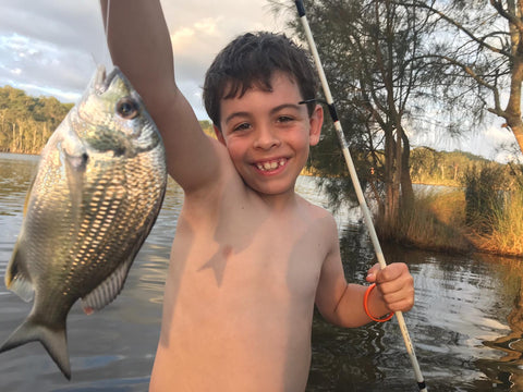 family fun, fishing goals, family time, caught a fish