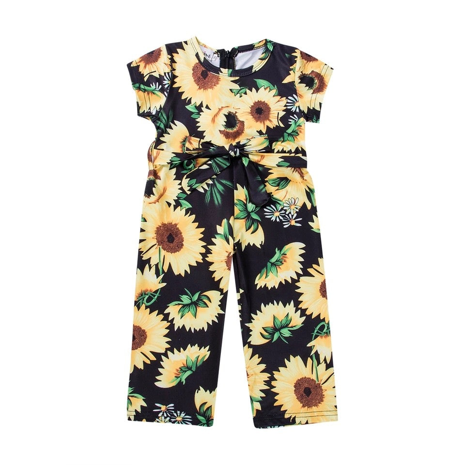 sunflower baby romper