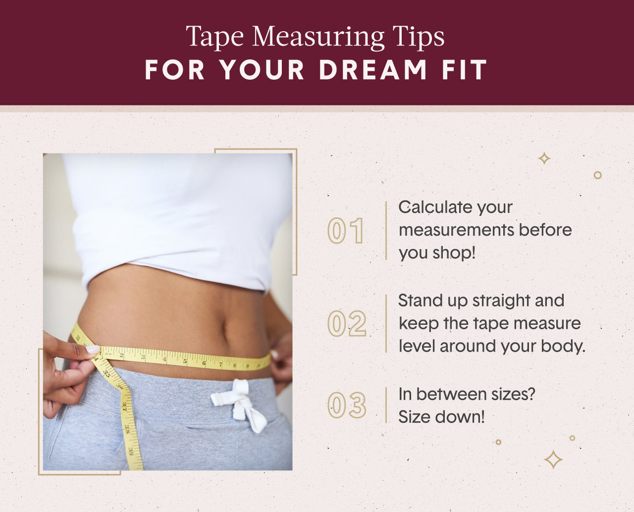Panties Fitting Guide - How to Measure Your Waist
