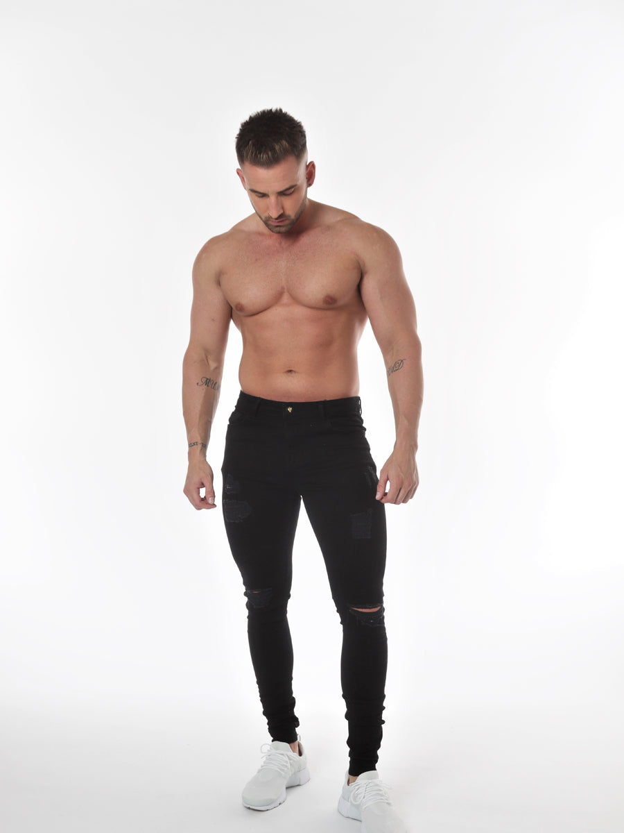 jet black skinny jeans for mens