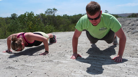 people doing pushups