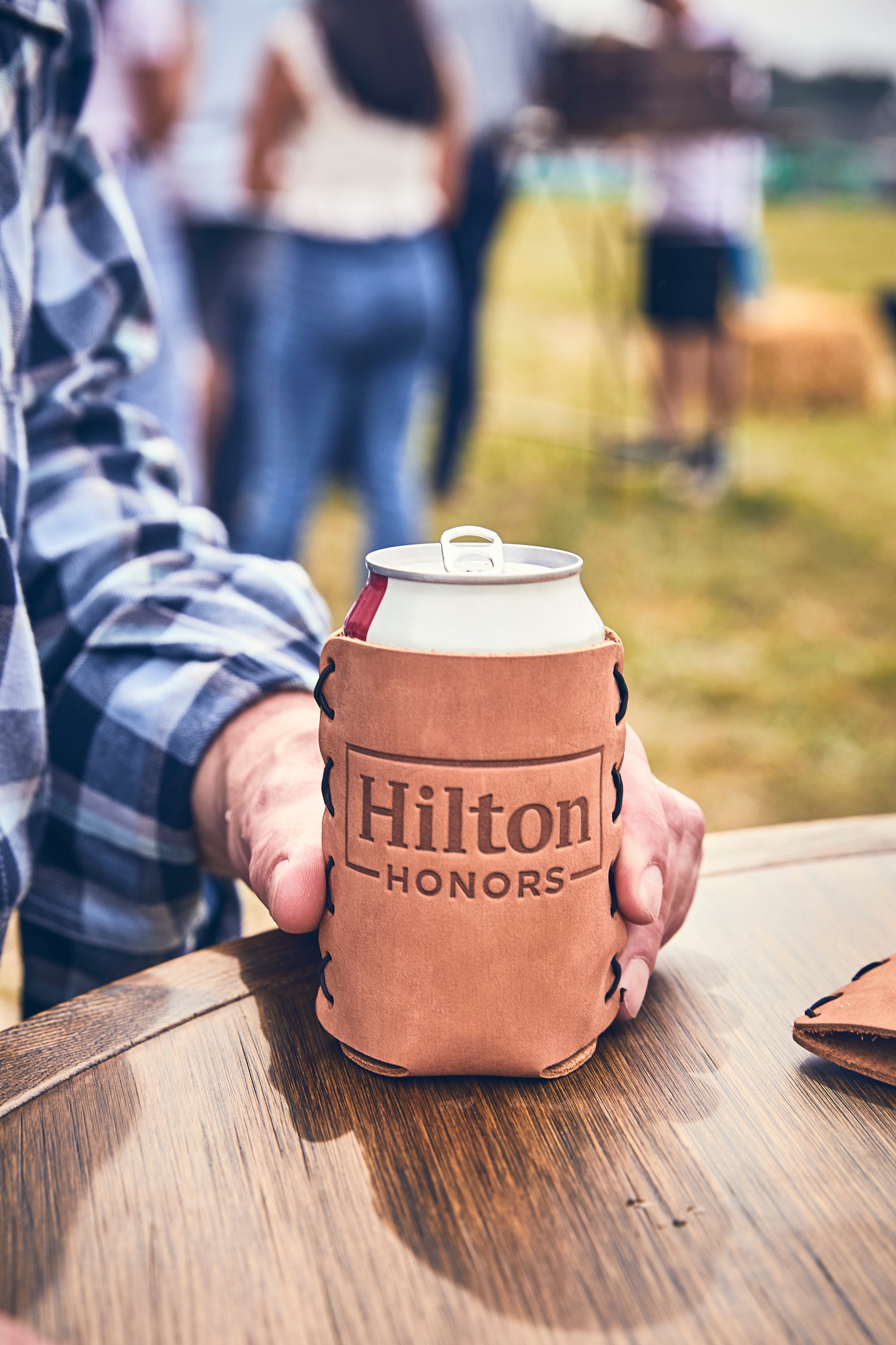 Leather Koozies | Hilton Honors | Custom Promotional Products