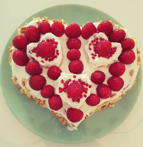 Valentijn taart biscuit gezond bakken SuperRoots Cichoreiwortelvezel