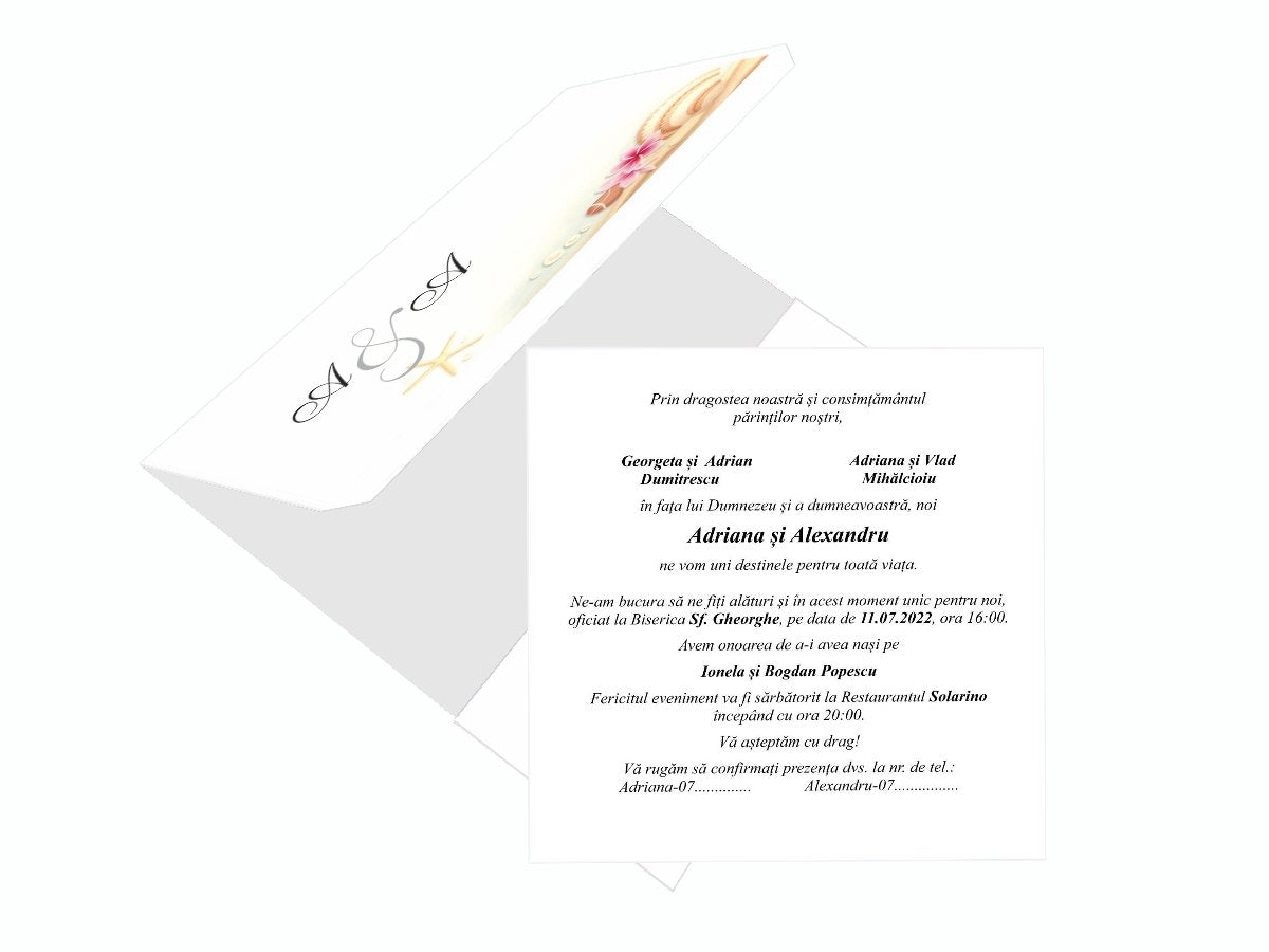 Invitatii nunta cod Miraj-2036 - Mirajul Nuntii