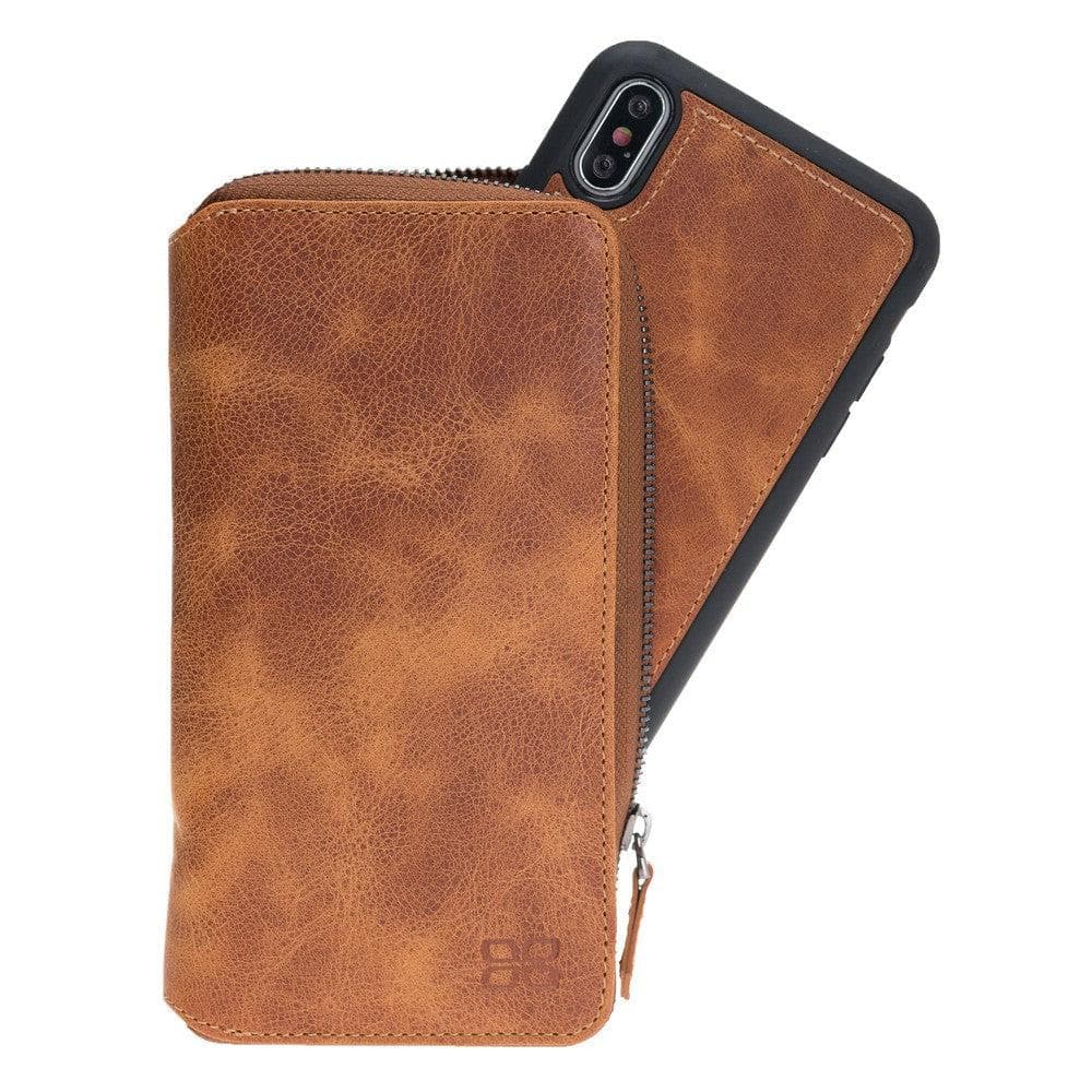 Vertrappen geeuwen Bangladesh Pouch Zippered Detachable Leather Wallet Case for Apple iPhone X Serie