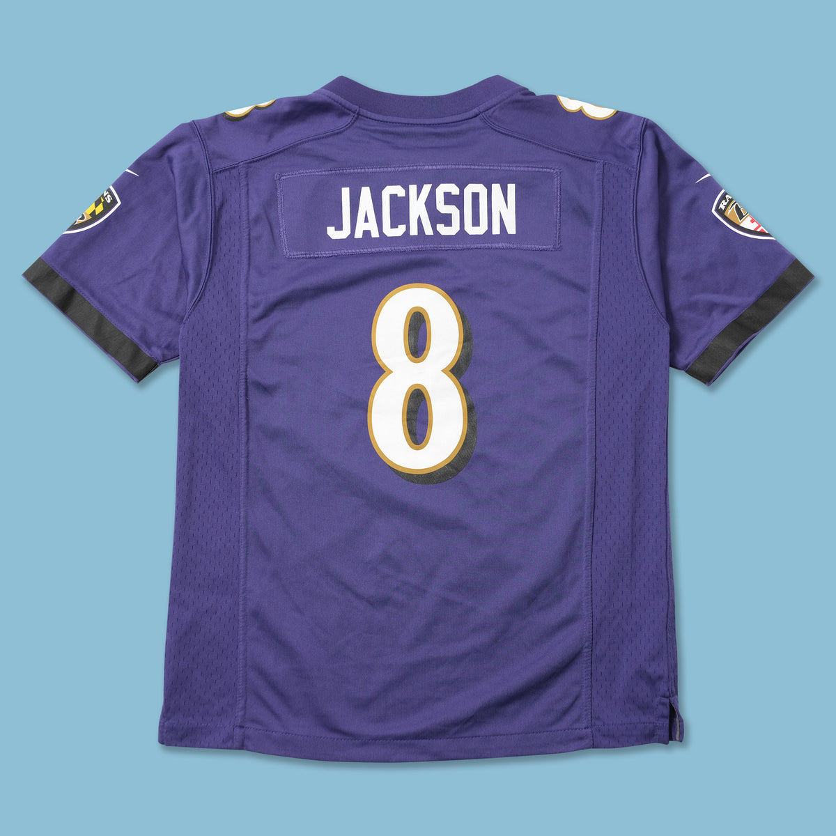 NWT NIKE BALTIMORE RAVENS YOUTH SMALL #8 JACKSON FOOTBALL JERSEY