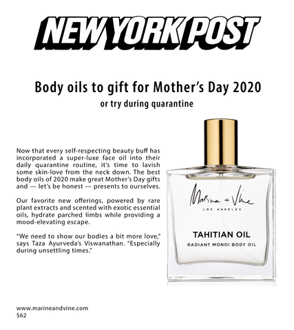 New York Post | Alexa | Mother's Day Gift Guide | Tahitian Oil | Evelyn Ginossi 