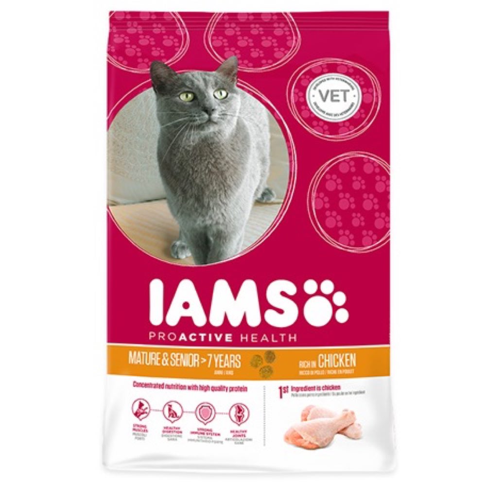 iams senior chicken cat food