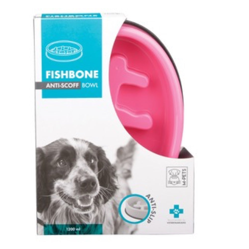 pink slow feeder dog bowl