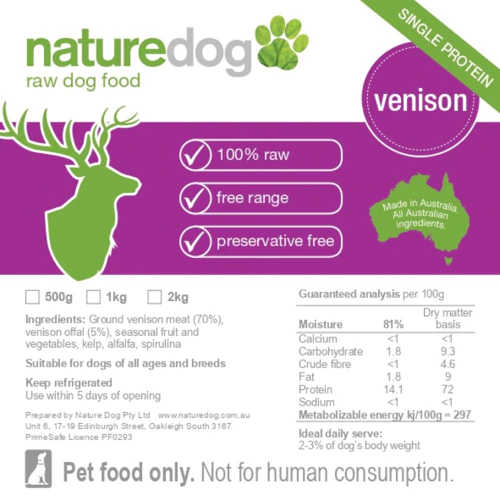 raw deer meat for dogs